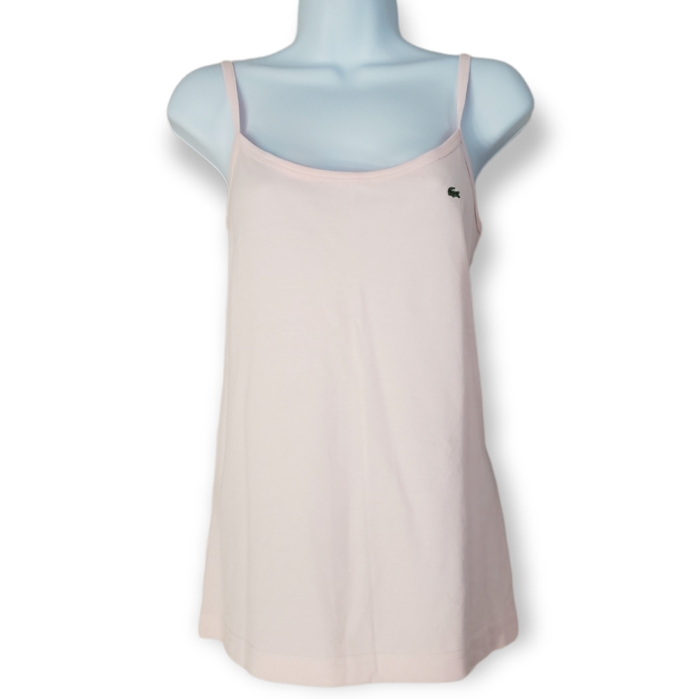 NWOT Lacoste pale pink tank top cami Womens Medium EUR 44